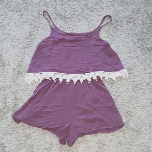 Rue21 Pants - Purple tank top romper